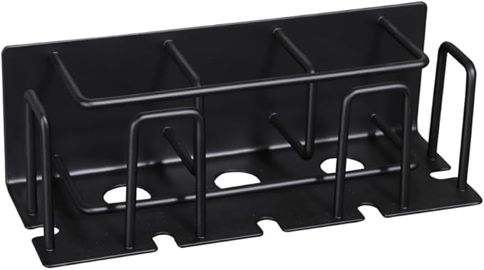 HANZE Toothbrush and Toothpaste Holder Wall Mounted – Space-Saving Bathroom Organizer (Black)