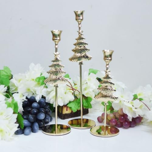 Stand Christmas Tree Metal Decor Piece, Gold M