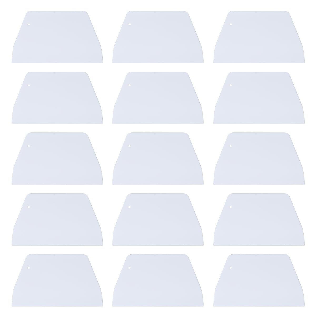 SUPVOX Plastic Dough Scraper 20 Pcs Cake Scraper Set for Baking Dough and Icing Spreading Ergonomic Kitchen Pastry Scraping Tool White