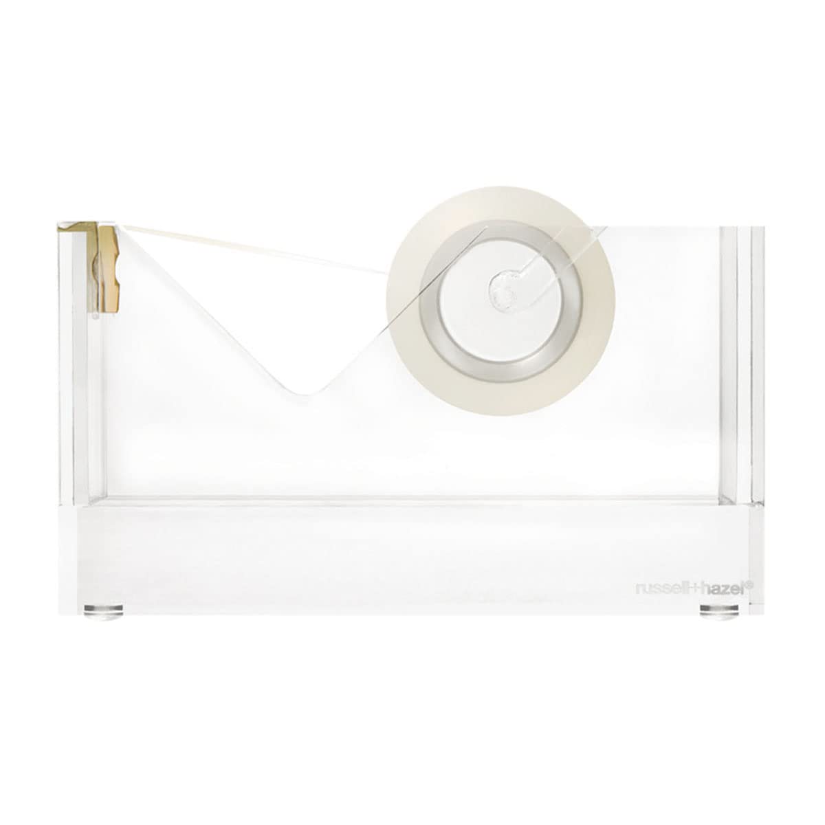 russell+hazel Acrylic Tray Bundle, Office Supplies, with Bloc Tray, Tape Dispenser, Mini Collator, 3 Pieces