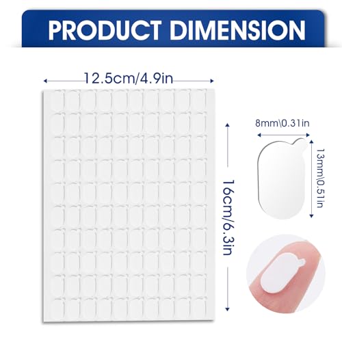 AROIC 1000 Pcs Double Sided Sticky Dots, Easy to Peel Nano Adhesive Dots, Clear Removable Sticky Tack, Strong Adhesive Gel Double Sided Tape Dot for Balloons, Posters, Home, Office, DIY Crafts - size: Rectangular - 0.31 x 0.51 inches