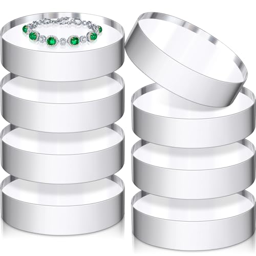 Remerry 8 Pcs Acrylic Round Blocks for Display Clear Polished Blocks for Display Clear Acrylic Edge Polished Base Display Riser for Table Showing Cosmetics Collectibles Figures(4 x 4 x 1 Inches) - size: 4 X 4 X 1 Inches