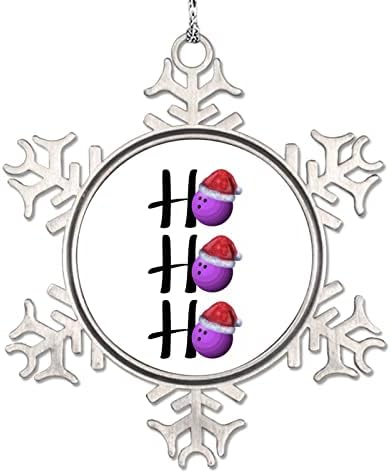 Ho Ho Ho Christmas Bowling Christmas Tree Ornaments Snowflake Ornaments Christmas Bowling Metal Personalized Christmas Ornaments 2022 Christmas Keepsake New Year Gifts 3 Inch