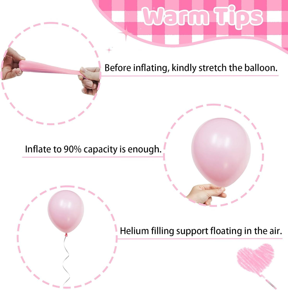 Pastel Pink Confetti Birthday Balloon Kit