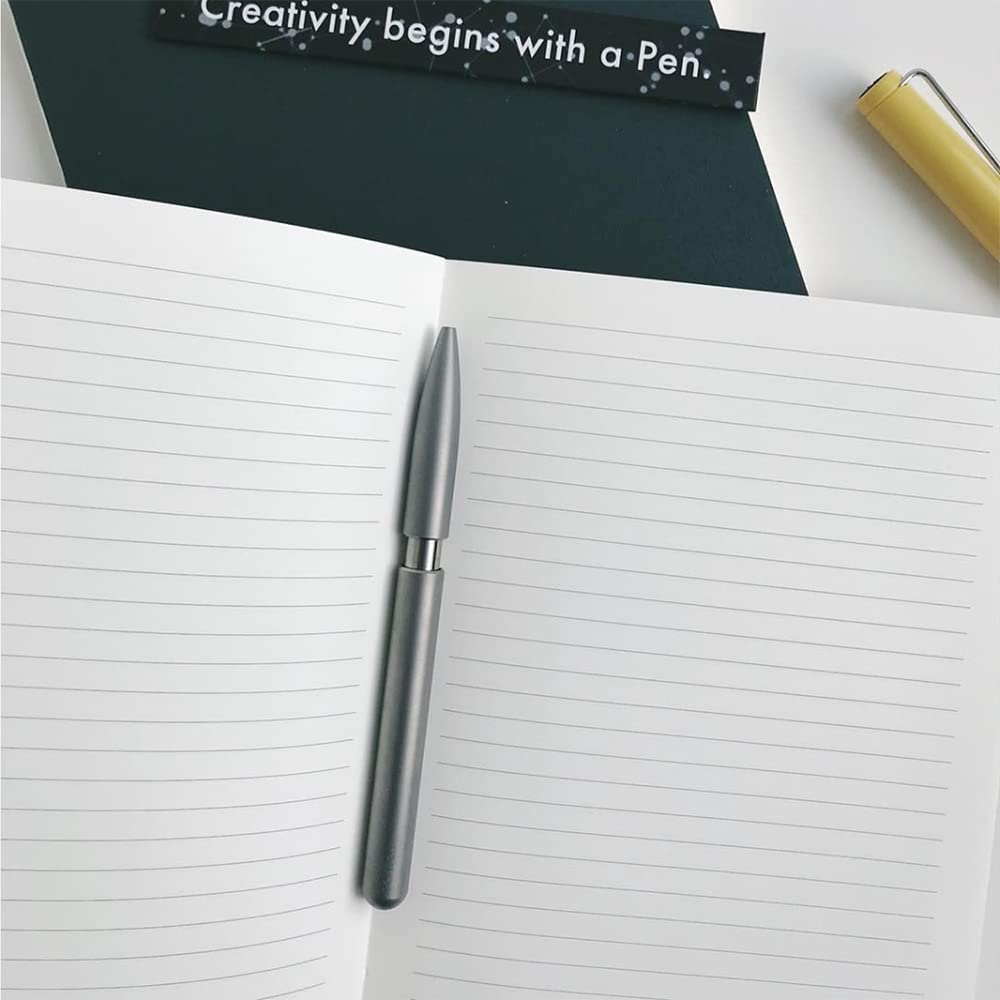stilform 200035 Ballpoint Pen - Patented Sliding Cap with Magnetic Mechanism - Titanium DLC