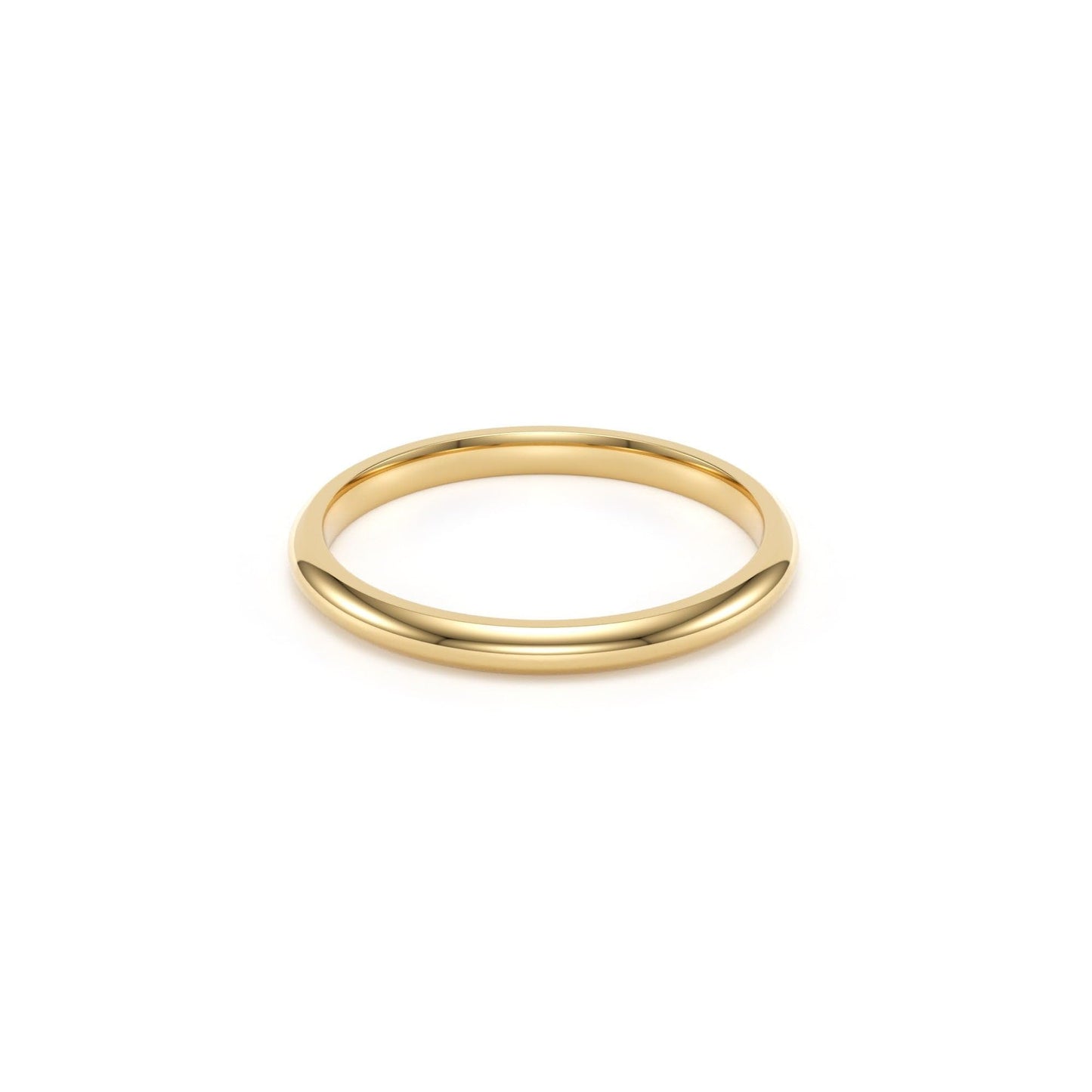 SHOP WGS 3mm 14K Solid Gold Wedding Band for Men & Women - Italian Real 14K Gold Plain Rings for Men - Solid Gold Wedding Bands Size 5