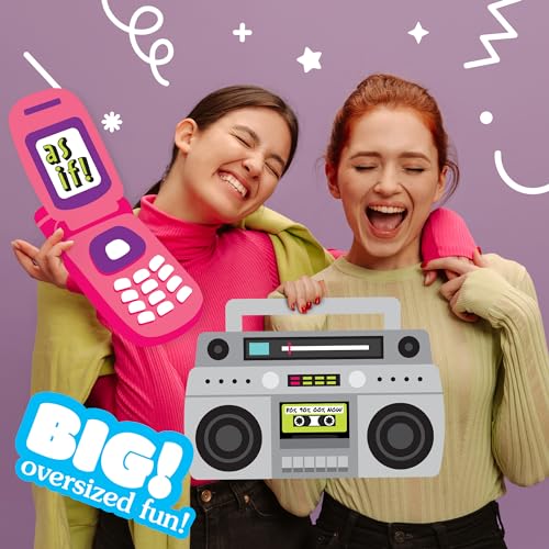 Big Dot of Happiness Through The Decades - Milkshake, Flip Phone and Boom Box Decorations - 50s, 60s, 70s, 80s and 90s Party Large Photo Props - 3 Pc - color: Through the Decades - 3 Pc