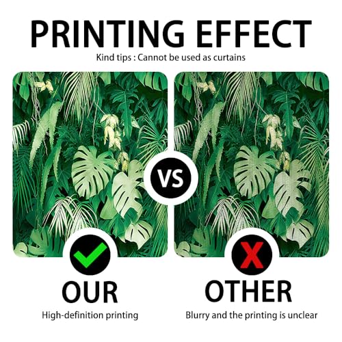8x8FT Jungle Safari Plants Photo Background Hawaiian Luau Green Tropical Palm Leaves Photography Backdrop Birthday Party Baby Shower Polyester Decorations Supplies Banner - size: 8x8FT
