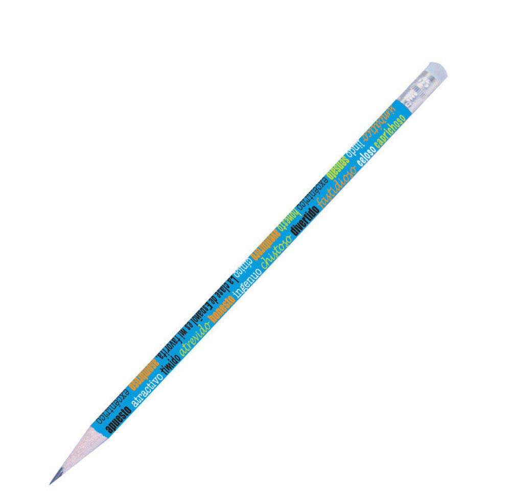 Adjectives Spanish Pencils Assorted 12 Dozen (144)