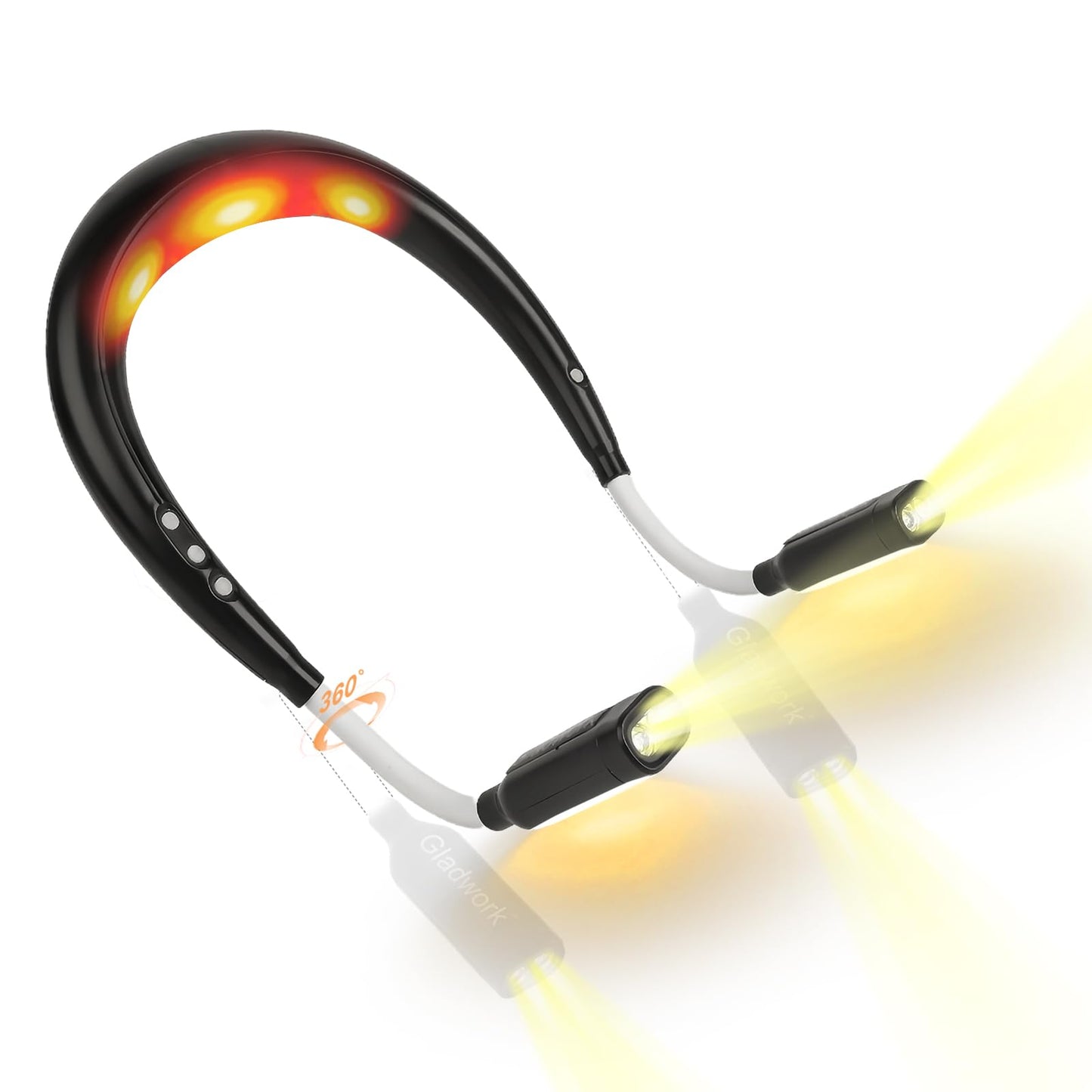 Gladwork Neck Light, Neck Reading Light,It has a Neck-Warming Function，4 Light 5 Brightness Rechargeable 2000mAh Perfect for Crochet Knitting Cross Stitch Crafting,Book Lovers Gift