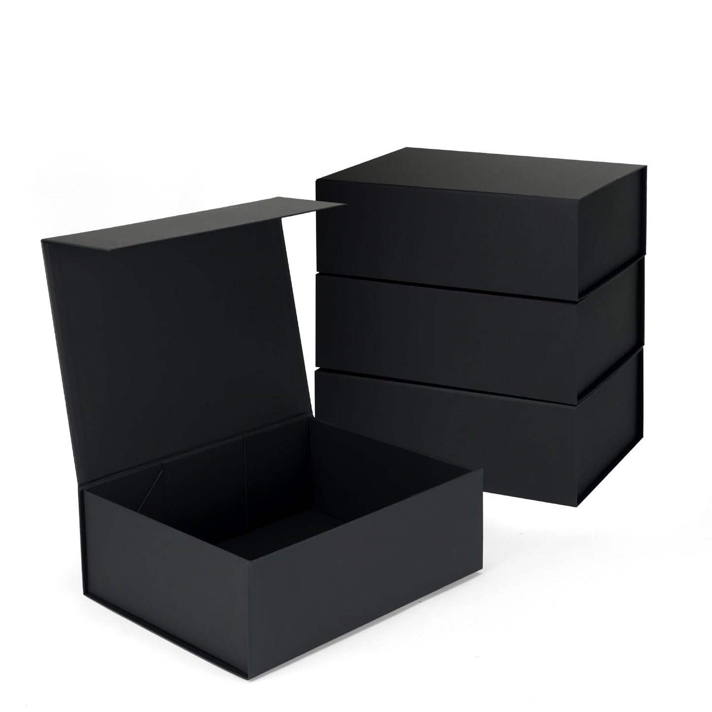 Edenseelake 12x9x4 Inch Black Gift Boxes with Magnetic Closure Lids for Presents, Wedding, Valentine’s Day, Father’s Day, Birthday