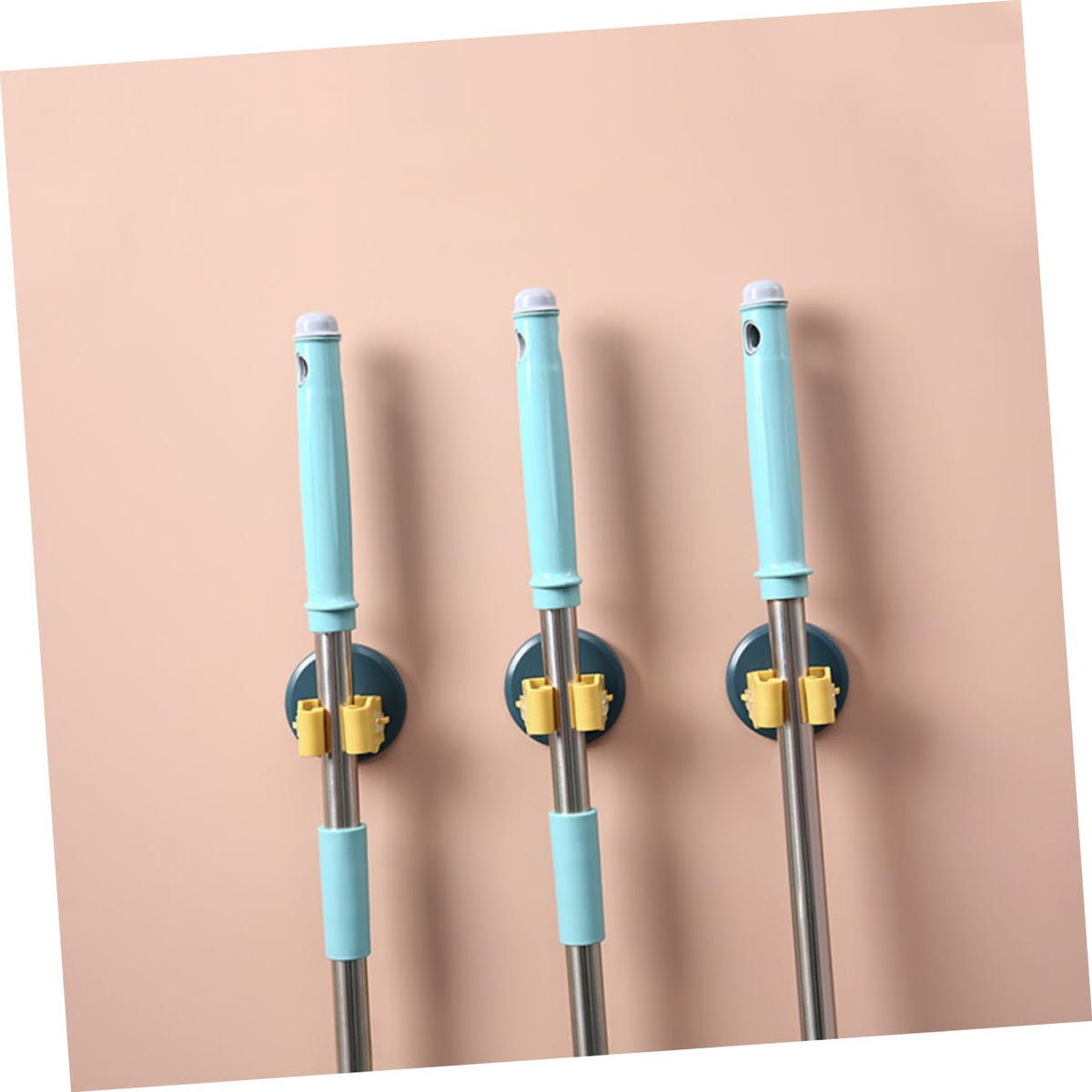 3pcs Space saving Mop Broom Clamp Wall Mount Suction Cup Gripper for Cleaning Tools No Drilling