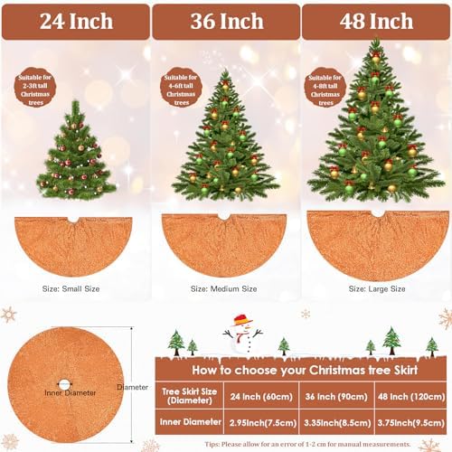 Christmas Tree Skirt Sequence 36 Inch Bronze Satin Sequin Tree Skirts Mats
