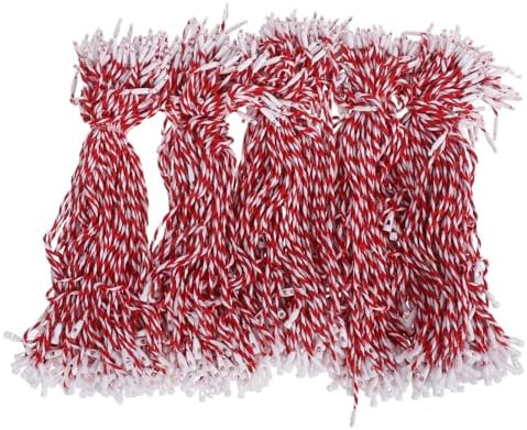 Cabilock 500 Pcs Red Locking Ornament Hangers with Twine for Christmas