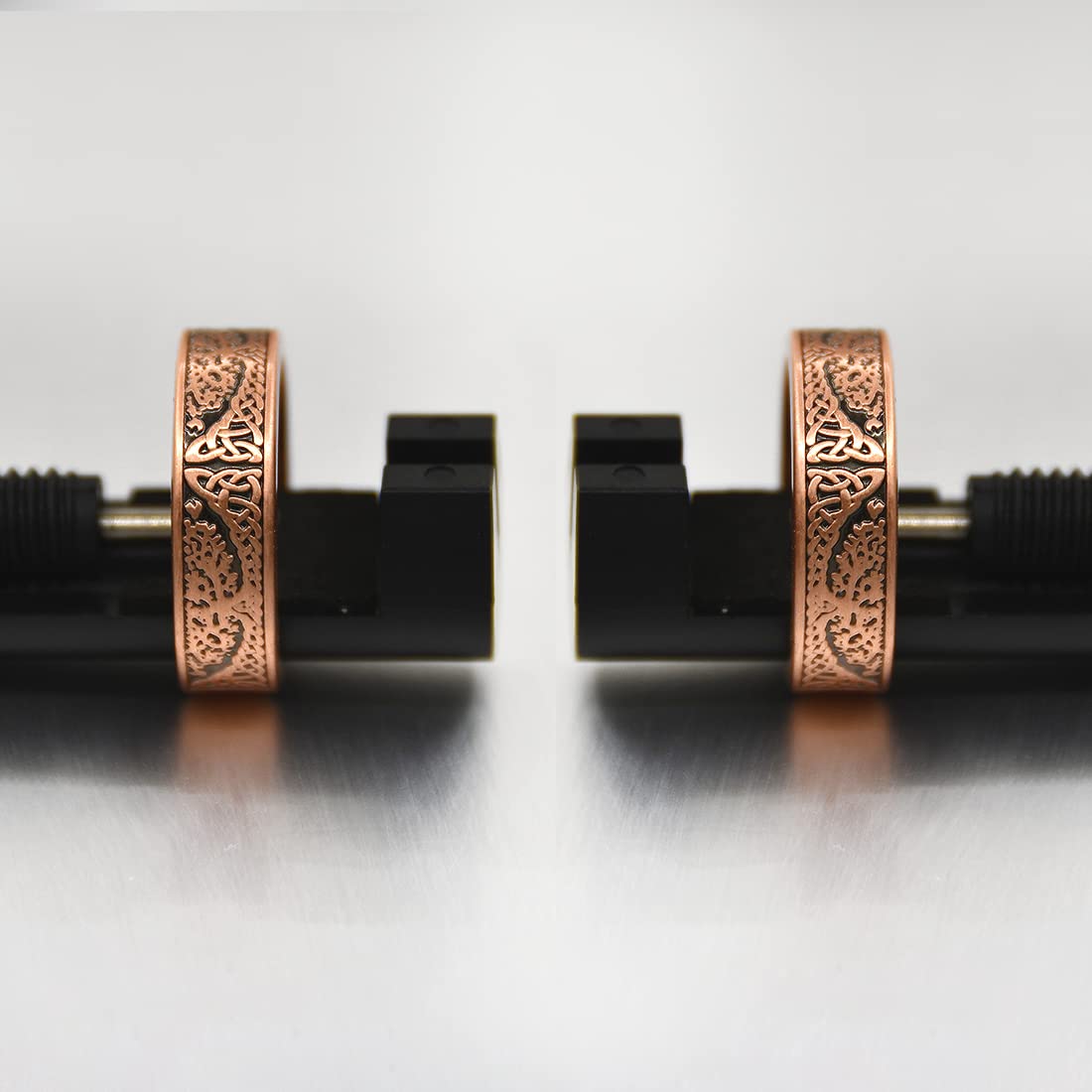 Cigmag 2PCS Copper Rings for Women Adjustable Solid Pure Copper Ring with Present Box (Tree of Life)