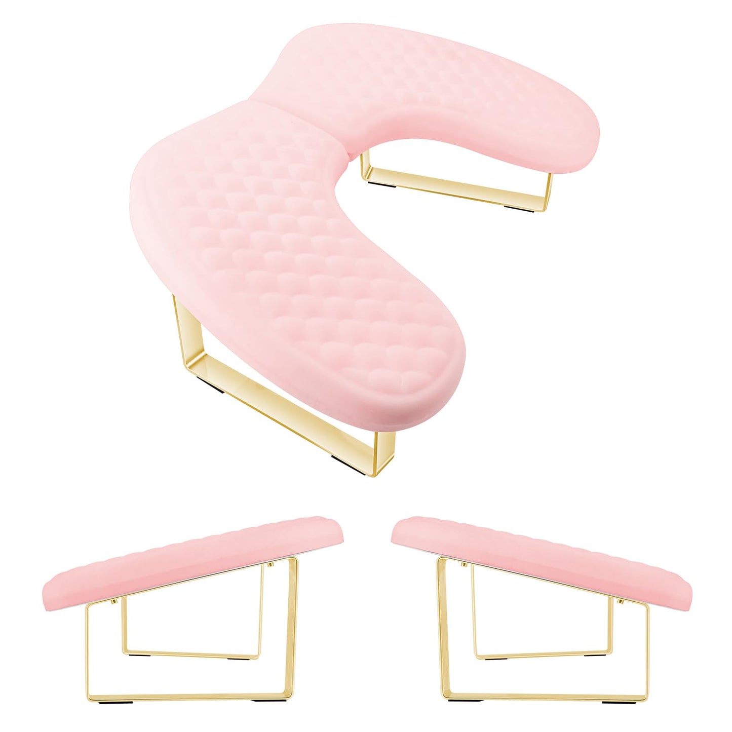 Hand Rest for Nails Tech,Soft Memory Foam Nail Arm Rest Stand,U Shaped Manicure Hand Rest Cushion Pillow for Acrylic Nails,Detachable Bracket(Pink)