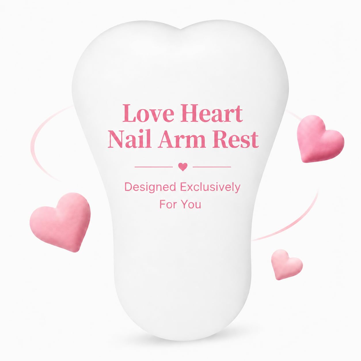 Mini Arm Rest for Nails Tech: Heart Shaped Nail Arm Rest with 3 Foldable Metal Golden Stands - Easy Storage&Space-saving&Lightweight - 45° Ergonomic Hand Rest for Nails Tech for Manicurist Kids Girls