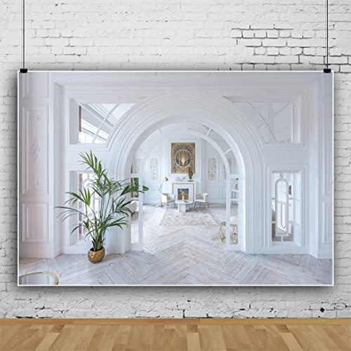 5x3ft Modern Room Interior Backdrop Boudoir Living Room Backdrops Zoom Meeting Modern House Interior Office Photography Background Birthday Wedding Bridal Shower Inside House Wallpaper Props - size: 5x3ft