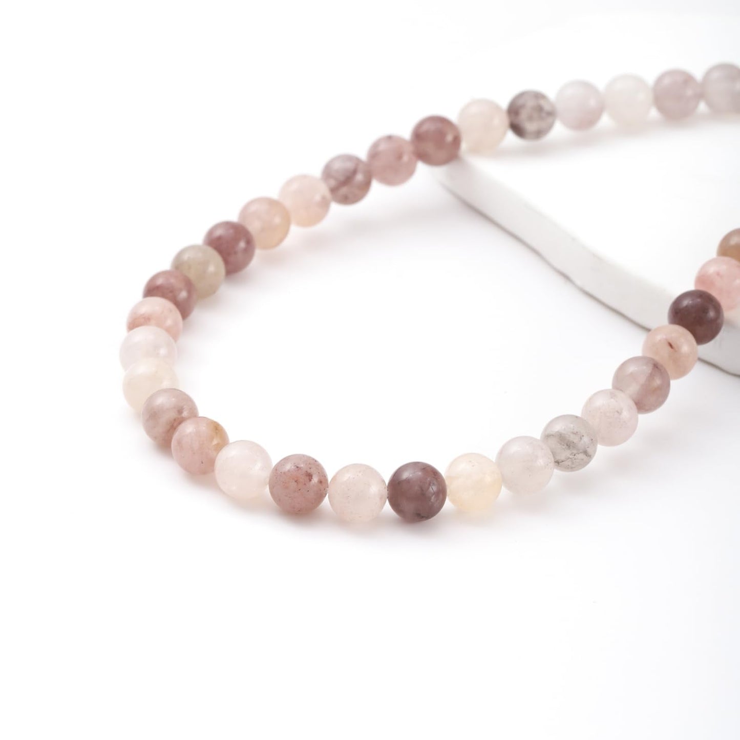 8mm 45pcs DIY Natural Violet Stone Beads Round Healing Crystal Gemstone Loose Beads for Jewelry Making Handmade Bracelet Necklace