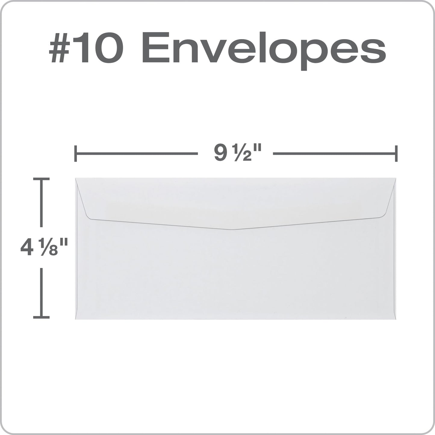 Quality Park #10 Envelopes, Letter Size White Mailing Envelopes, 4-1/8x9-1/2 Inch, No Window Business Envelopes, Gummed Closure, 500/Box (QUA90020)