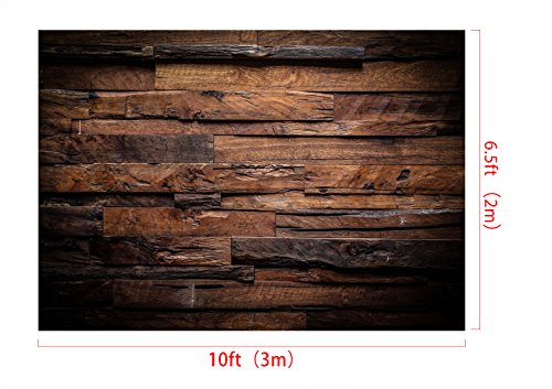 Kate 10x6.5ft Brown Wood Backdrop for Photography Retro Wood Plank Background Cotton Cloth Seamless - color: Wood 1, size: 10x6.5ft