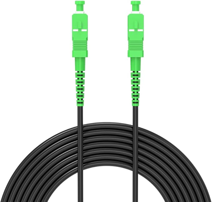 Jeirdus 15M SC/APC to SC/APC Outdoor Armored Simplex 9/125 SM Fiber Optic Cable Jumper Optical Patch Cord Singlemode 15Meters 49ft SC-SC