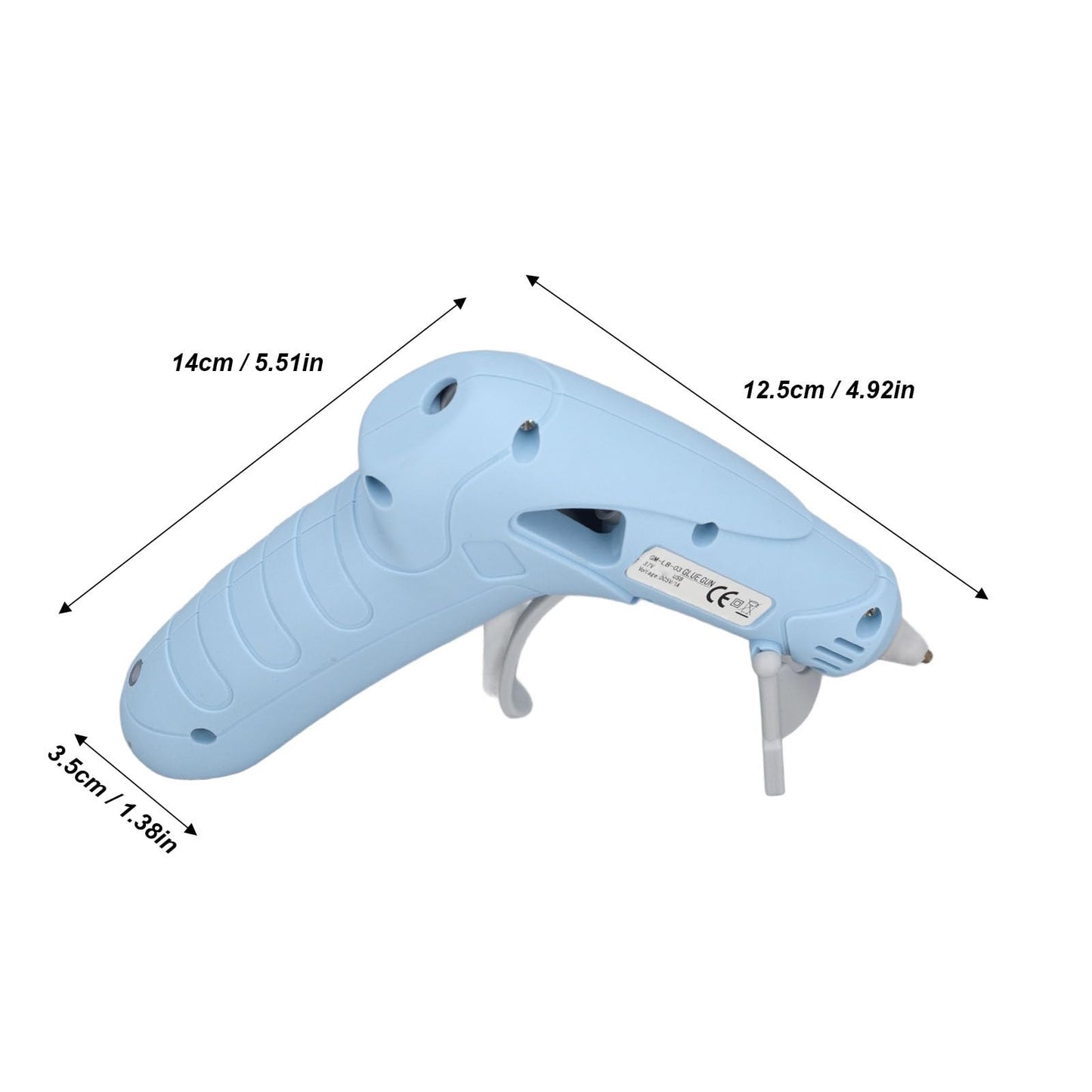 Cordless Hot Glue Gun, USB Rechargeable, Fast Preheating, Kit with 30 Glue Sticks, Portable, for Art and Decorations
