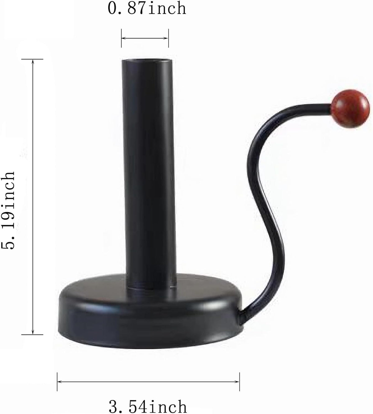 Black Iron Taper Candle Holder，Vintage Candlestick Holder Candlelight Stand for Farmhouse Decor Table Decoration (Black-Red)