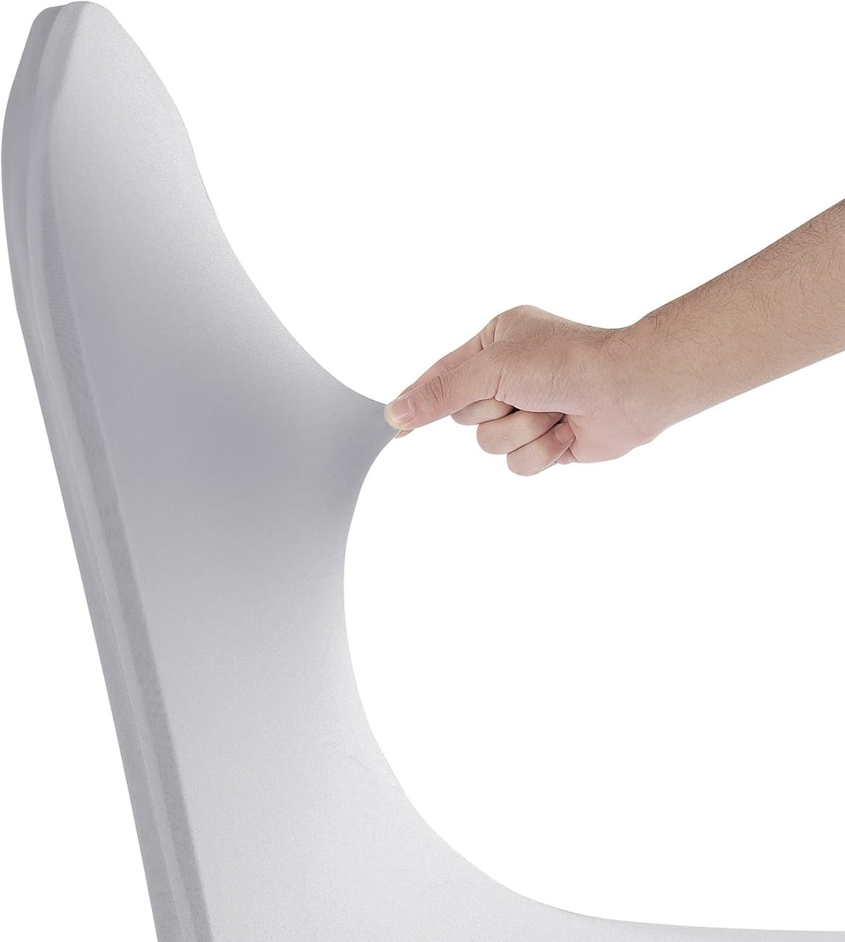 SUPERO Waterproof Spandex Chair Cover 12PCS, Stretch Dining Chair Covers, Polyester Outdoor Chair Covers, Protector Stretch Chair Cover for Party Universal, Banquet, Wedding Event, Hotel(Silver)