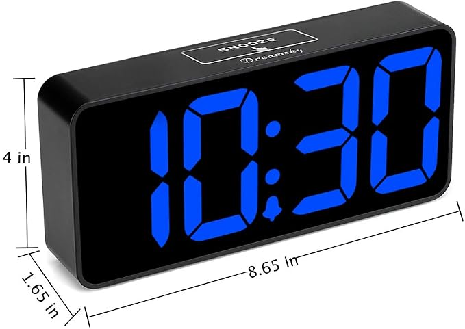 DreamSky Large Digital Alarm Clock Big Number for Seniors/Visually Impaired