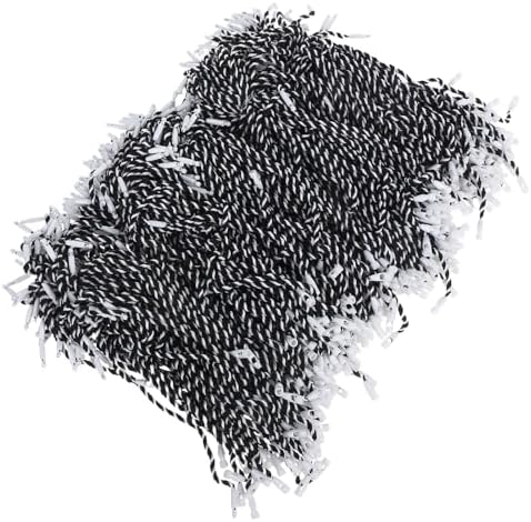 TEHAUX 500pcs Locking Ornament Hanger Strings Black Cotton Thread Plastic