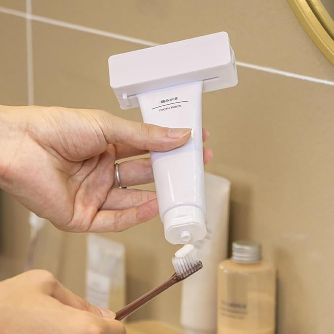 Magnetic Toothpaste Squeezer,Toothpaste Seat Holder Tube Squeezing Aids,Wall-mountable Dispens for Toothpaste Sauces Cosmetics Ointments Paints