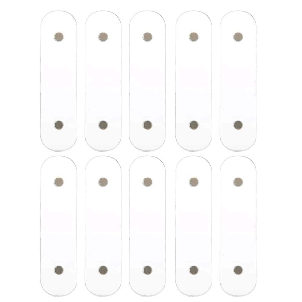 10Pcs Nail Art Showing Holder Nail Art Acrylic Strip Magnetic Display Transparent Manicure DIY Nail Salon Accessory Clear Nail Sticks Polish Display(10pcs)