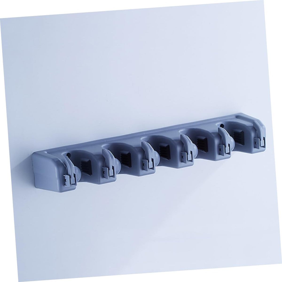 Wall mounted Mop Stand Bathroom Organizers for Holders Hook Wall Storage Organizer Kitchen Mop Broom Holder Over The Door Organizer Wall Mounted Storage Tool Storage Rack Blue