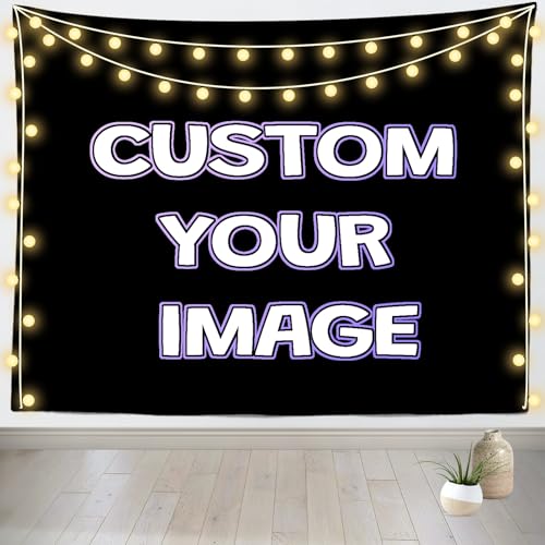 BELECO 7x5ft Fabric Custom Backdrop Image Customized Backdrop with Picture Logo Text Customize Your Design Personalized Background Banner Valentines Day Birthday Wedding Party Decorations Photo Prop - size: 7x5FT