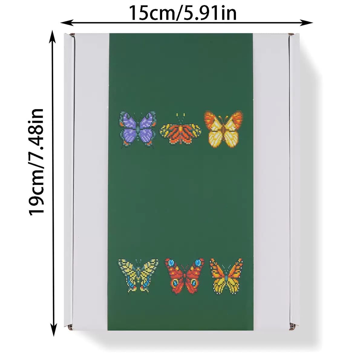Apomelo 6pcs Diamond Art Painting Kits Butterfly Mini Diamond Art Kits for Adults Beginners, 5D DIY Round Drill Diamond Art Set for Home Wall Desktop Decor,6X8 inches