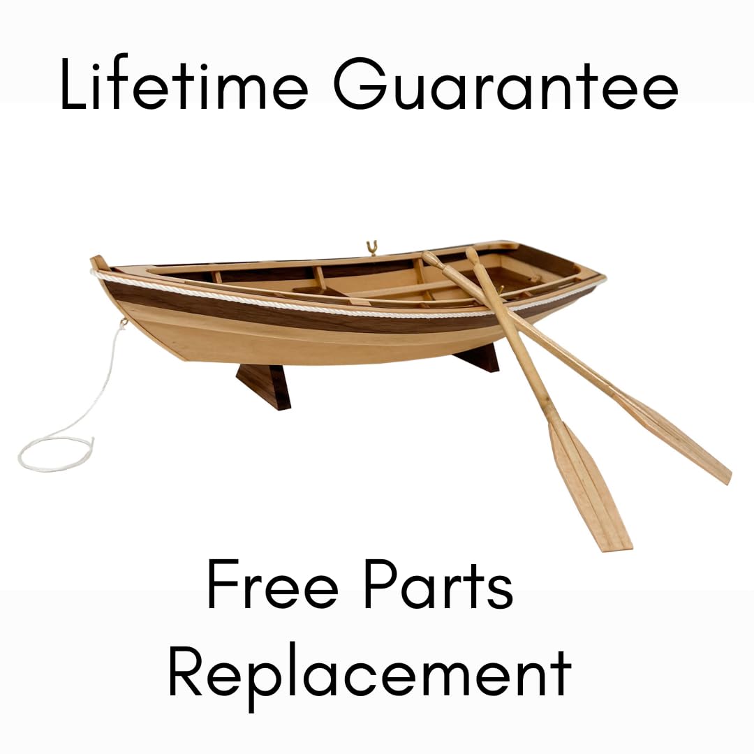 Complete Wooden Model Boat Building Kit - Made in USA - Includes Tools, Glue & Paint - Beginner DIY Dinghy Kit - 1:12 Scale