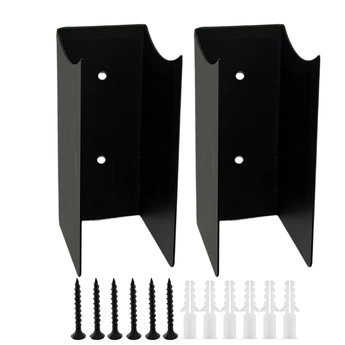 Broom Holder Wall Mount 2 Pieces Steel Wall Mount Anti