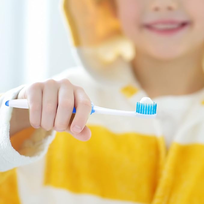 Bokon 300 Pcs Toothbrush for Kids Individually Wrapped Children Soft Disposable Manual Toothbrush Bulk Panda Travel with Bristle Rubber Handle for School Daycare Oral Hygiene