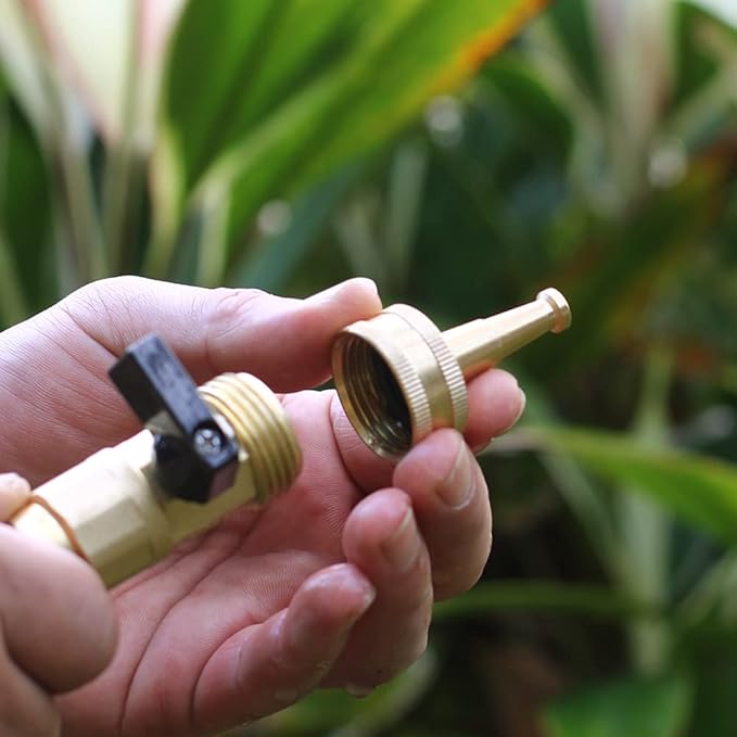 Brass Hose Nozzles,Heavy-Duty Brass Jet Sweeper Jet Nozzle, 2 Pack (Jet Sweeper BB)