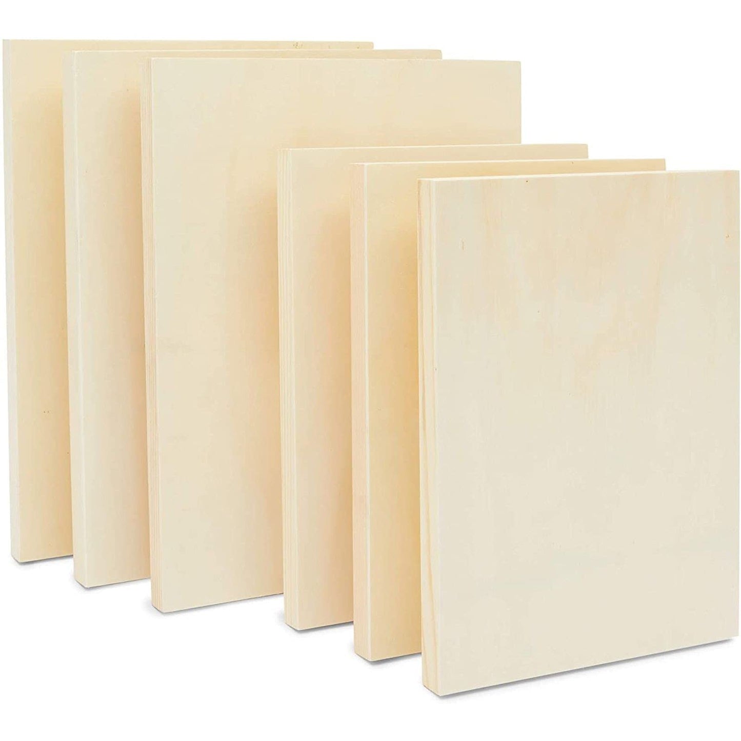 Bright Creations Unfinished Wood Frames for Canvas Paintings - 9 x 12 & 11 x 14 in, 6 Pack, Brown, Traditional - Multi Pack Wood Art Boards for Panel Painting & Wall Decor