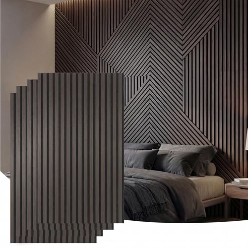 Decorative Acoustic Wall Panels, 4 Packs 47.2x23.6inch/ 120 x60CM (31sq.ft) Wood Veneer Textured Soundproofing Wall Covering Panel Decor for Kitchen, Bedroom, Living Room, TV Background - size: 4Pack-23.62x47.24 inch