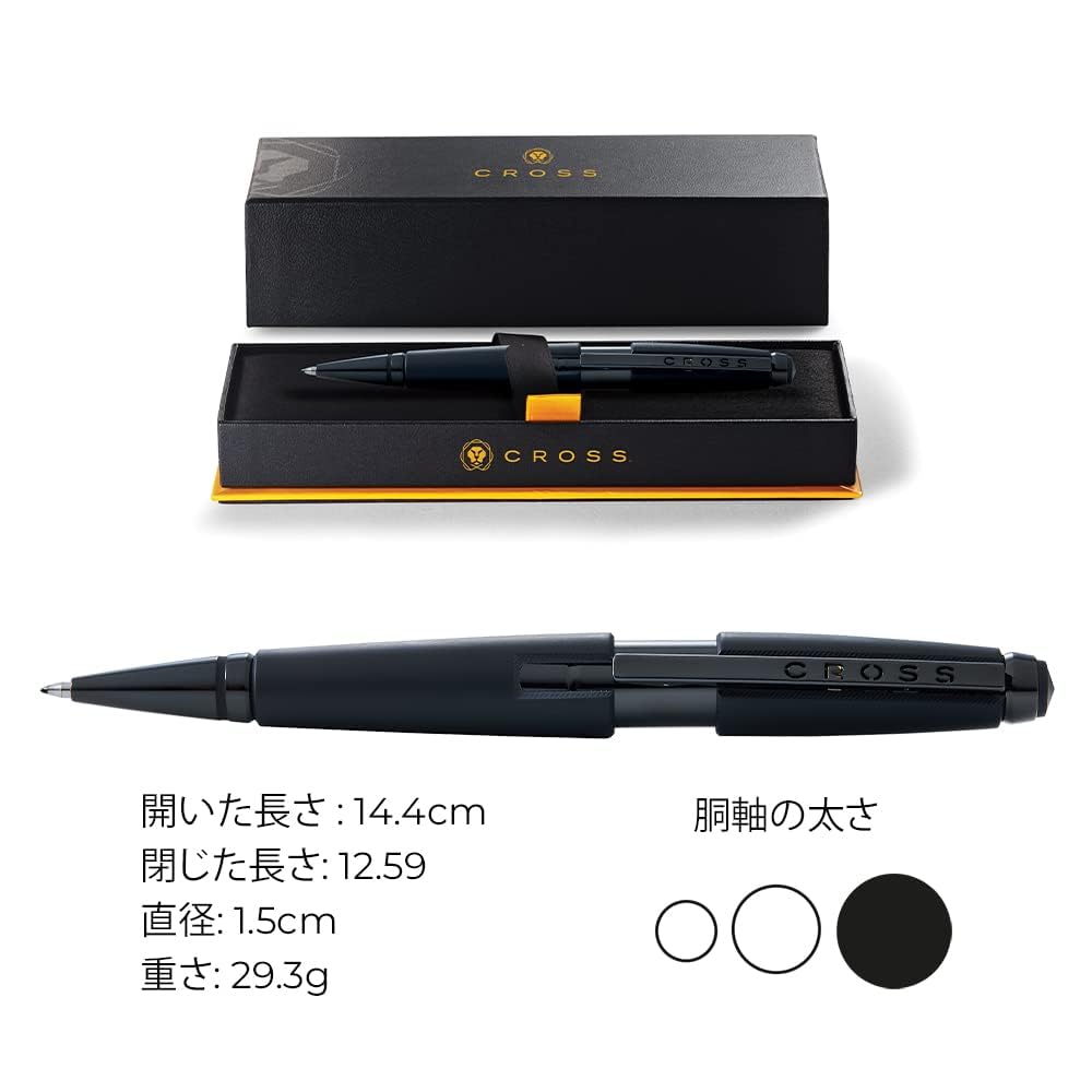 Cross Edge Matte Black Lacquer Gel Rollerball Pen