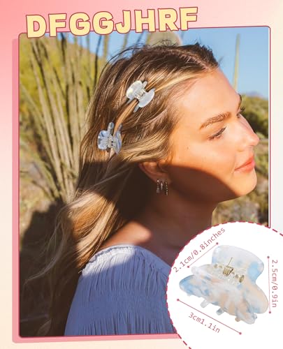 Claw Jaw Hair Clips 12PCS Small for Thin Hair Styling Mini Accessories Classic Clamp for Women Girls - color: Gilltter