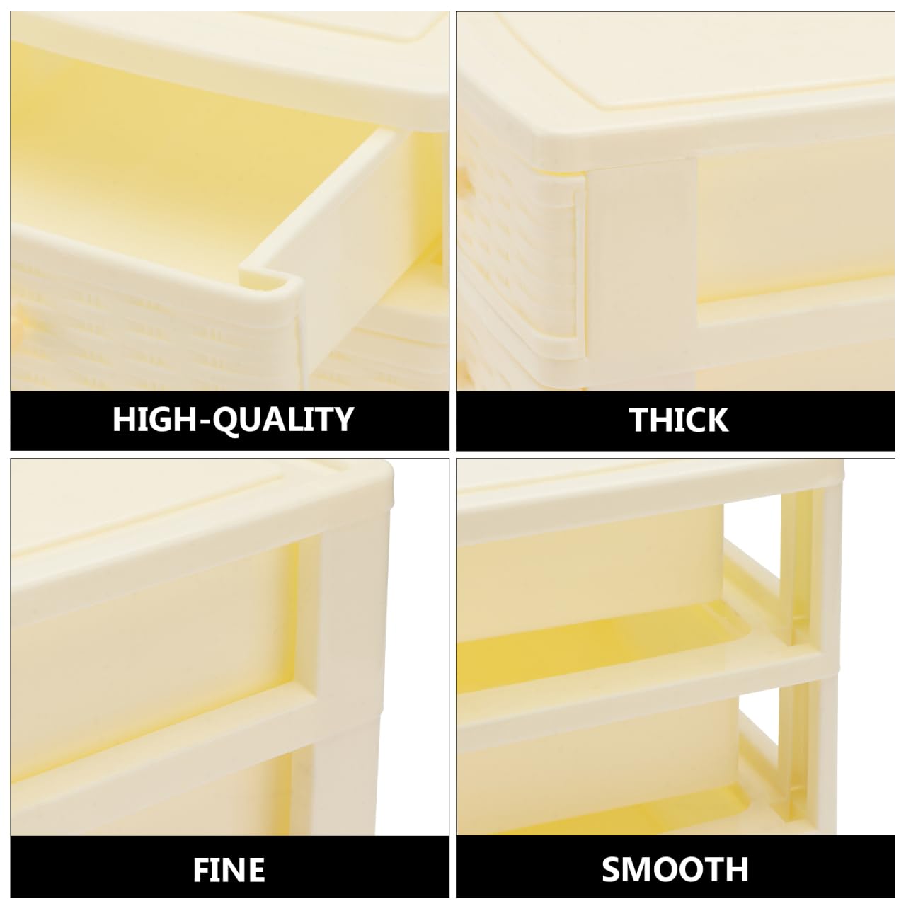 Beavorty Multi-Layer Desktop Storage Box 3-Drawer Organizer 6.69X5.98X5.11In Jewelry Case Cosmetic Makeup Storage for Girls Vanity Office