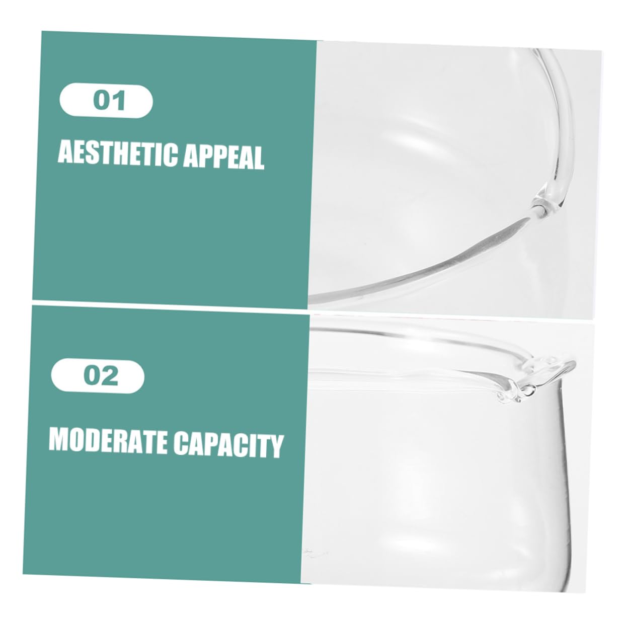 Alipis 2pcs Glass Vase for Hydroponic Plants Elegant Glass Plant Holder for Decor Decorative Fish Tank Terrarium Pot Container