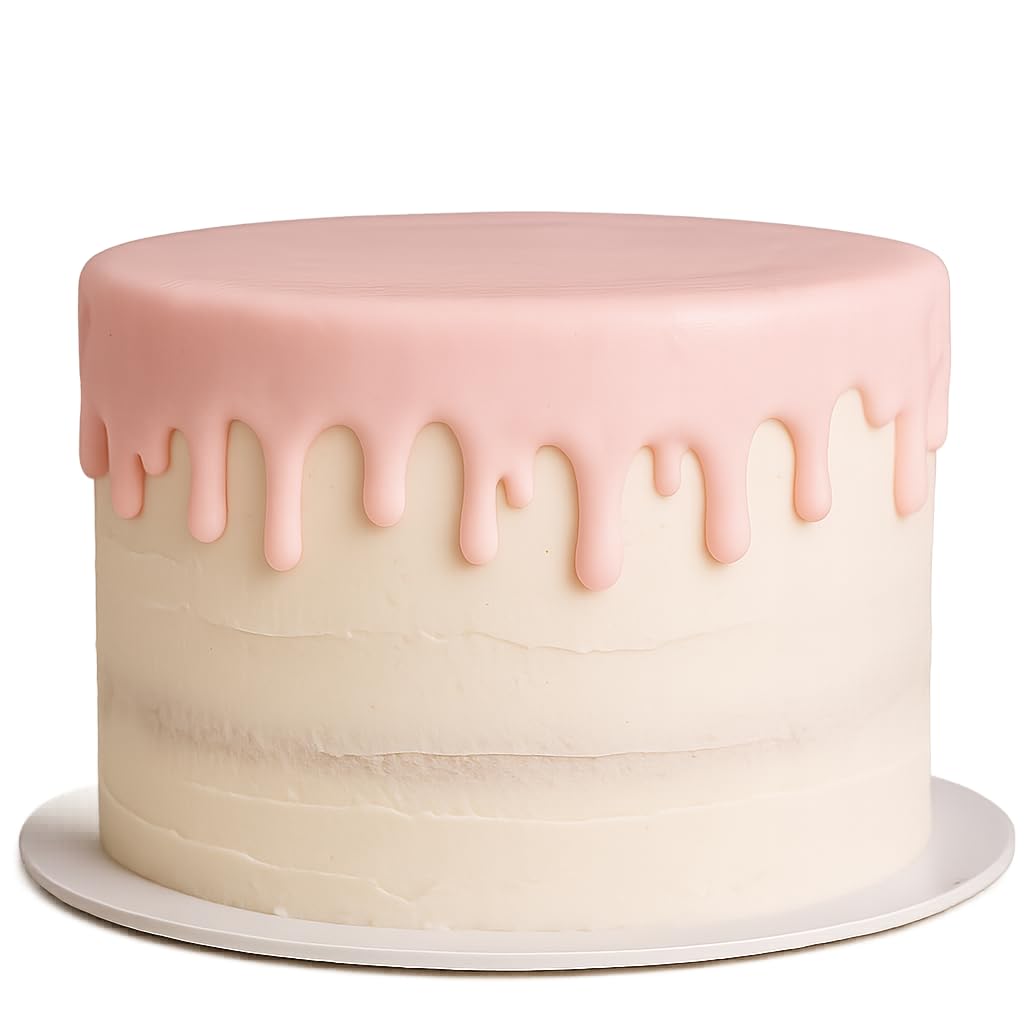Mighty Gadget Dripping Shape Fondant Cutter (Style 1) 6x2.51" Cake Drip Border & Icing Edge Cookie Mold (Random Color)