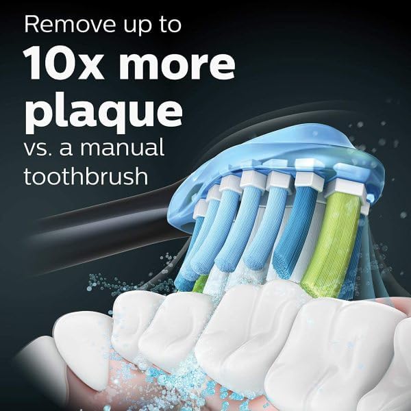 Philips Sonicare ExpertClean 7500 Black, Rechargeable Electric Power Toothbrush, HX9690/05