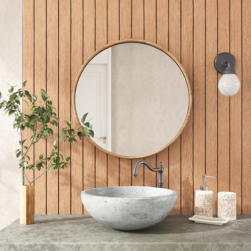 VEELIKE 30''x118'' Cherry Wood Wall Panels Peel and Stick Slat Wood Panel Vinyl Roll for Living Room Bedroom Farmhouse Self Adhesive Removable Slat Wall Paper for Accent Walls TV Background Ceiling - size: 30" x 118"