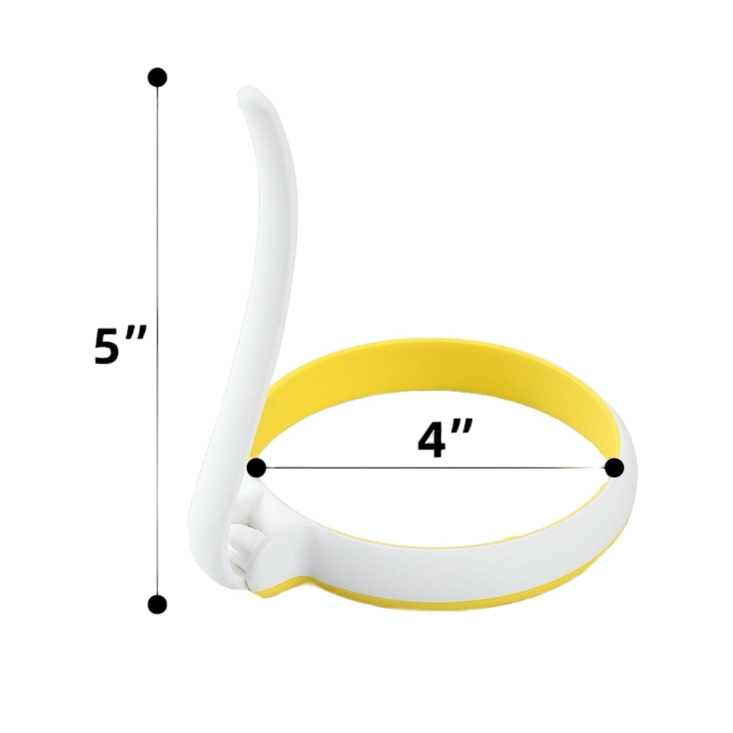 Lavius Silicone Egg Rings Set with Folding Handle, 4-Pack Non-Stick Round Egg Cooker Ring，Egg Mold for Cooking Breakfast Sandwiches, Egg Mcmuffins, Pancake, Grill Accessories Egg Forms for Frying Egg